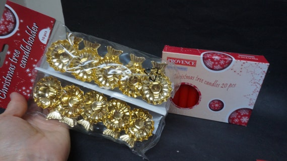 20 Bougeoirs à Clip Métal Pour Sapin De Noël – Or Vintage, Inclinables, Anti-gouttes – Décoration Fête, Mariage, Anniversaire