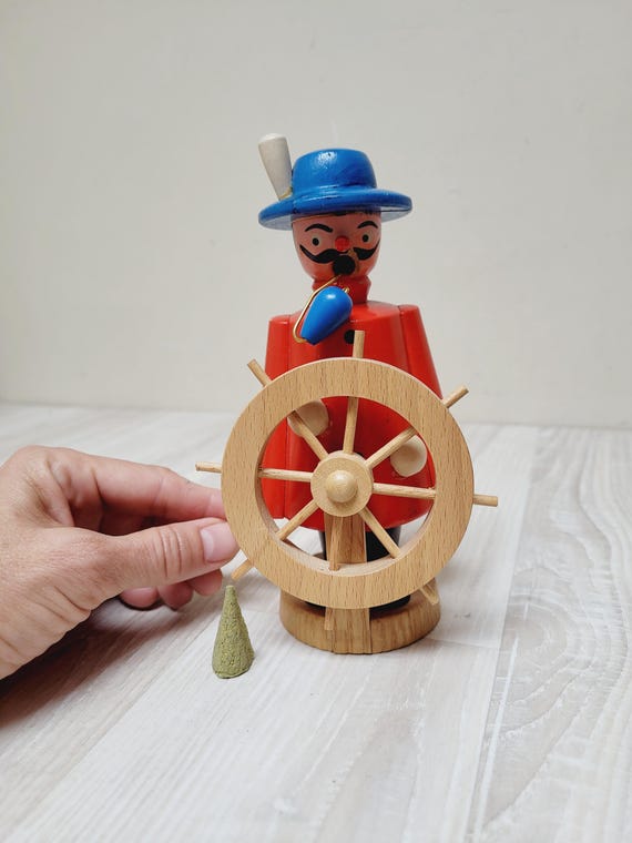 6.25 インチ/16 センチメートルドイツ船員男香喫煙人形ヴィンテージ