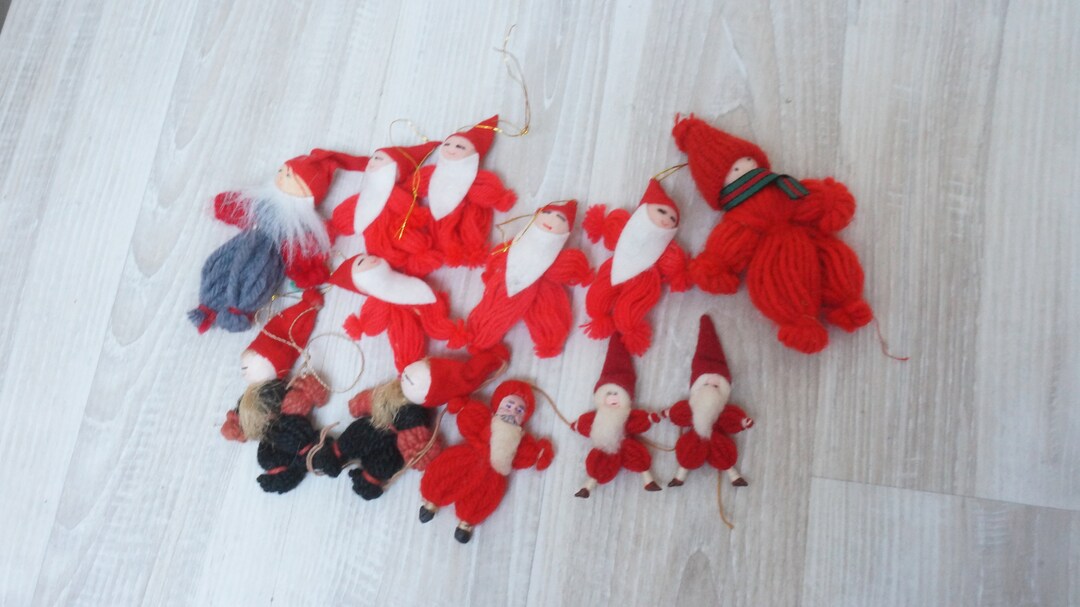 12 Spun Cotton & Yarn Gnome Old Scandinavian Pixie Elf Elves Etsy
