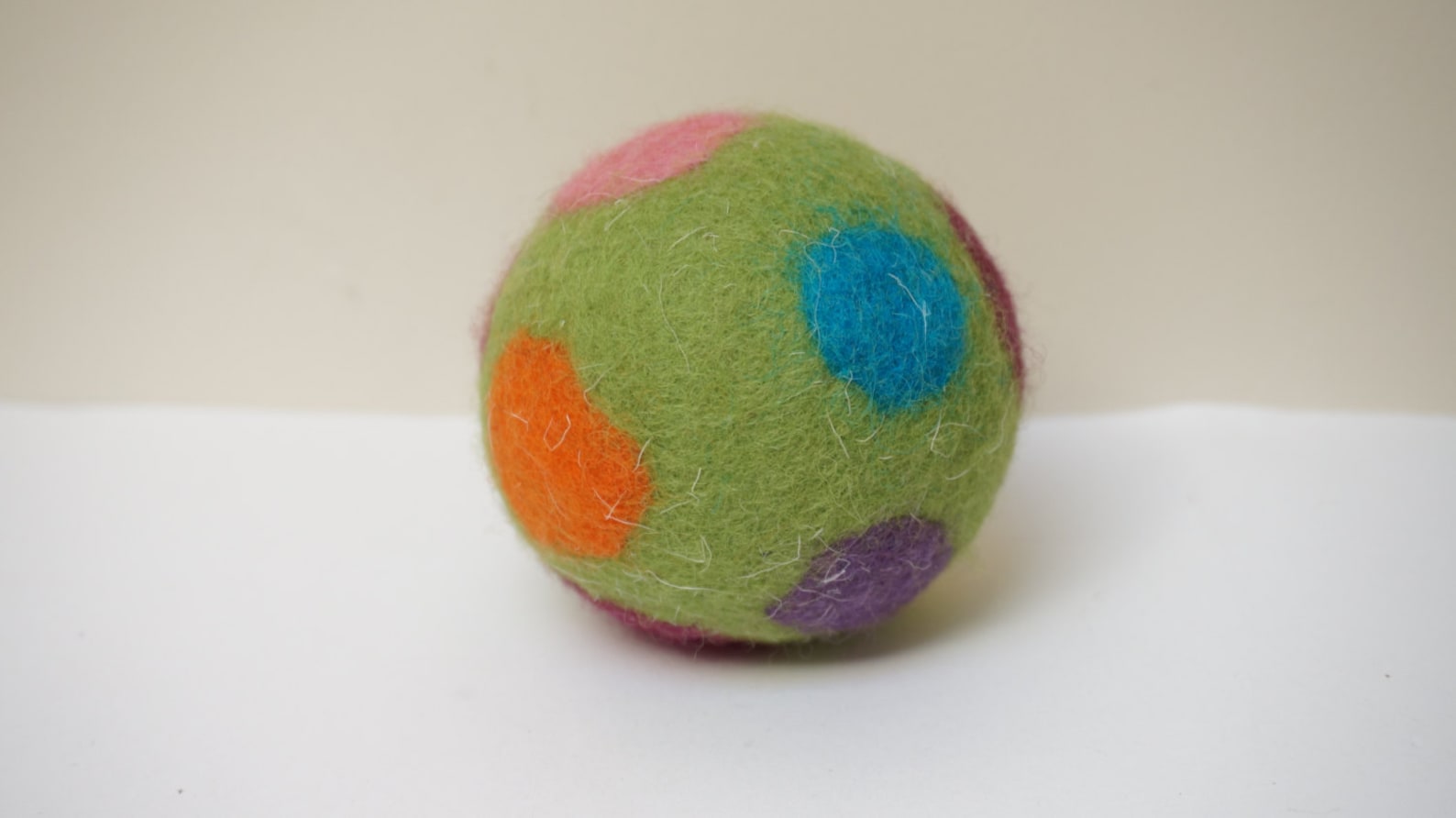 Wool Rattle Ball Large Multicolor Felted Shaker Polka Dots - Etsy