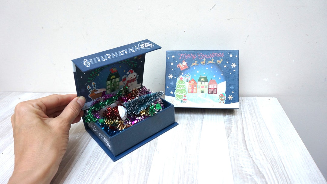 Empty or Filled Music Sound Gift Box Surprise With Santa Etsy