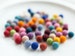 50 felt wool balls (1/2 in. size) red green brown black yellow grey blue pink purple white 