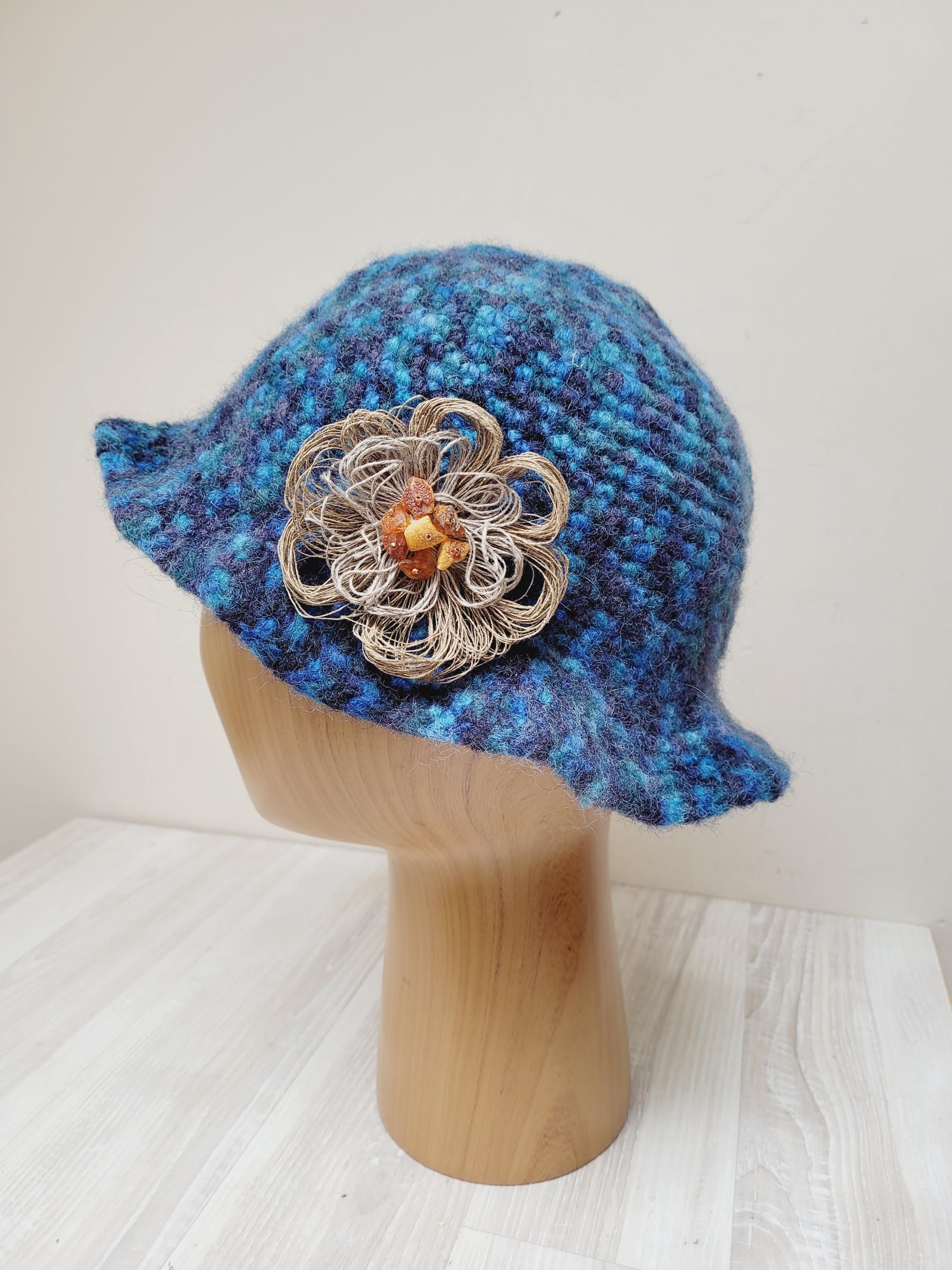 Blue Beaded Fedora - Etsy display picture 1