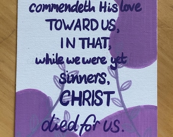 Bible verse canvas painting