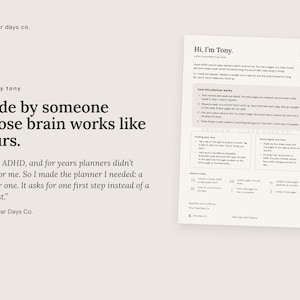 A note from Tony, the founder of Clear Days Co., who has ADHD and made the planner he needed.