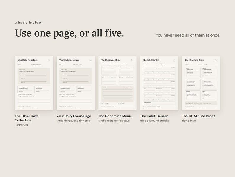 Clear Days Co. pages side by side, made to work together