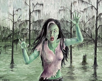 Undead, Giclee print art print zombie/vampire