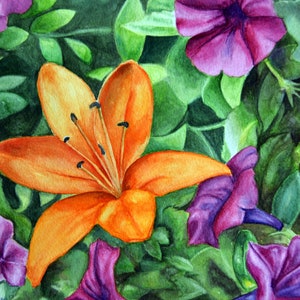 Stampa artistica di giglio