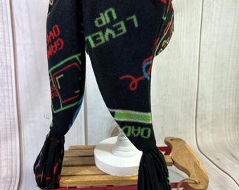 Fleece Gamer Jester Hat: Kids Winter Ski Hat with Floppy Ears