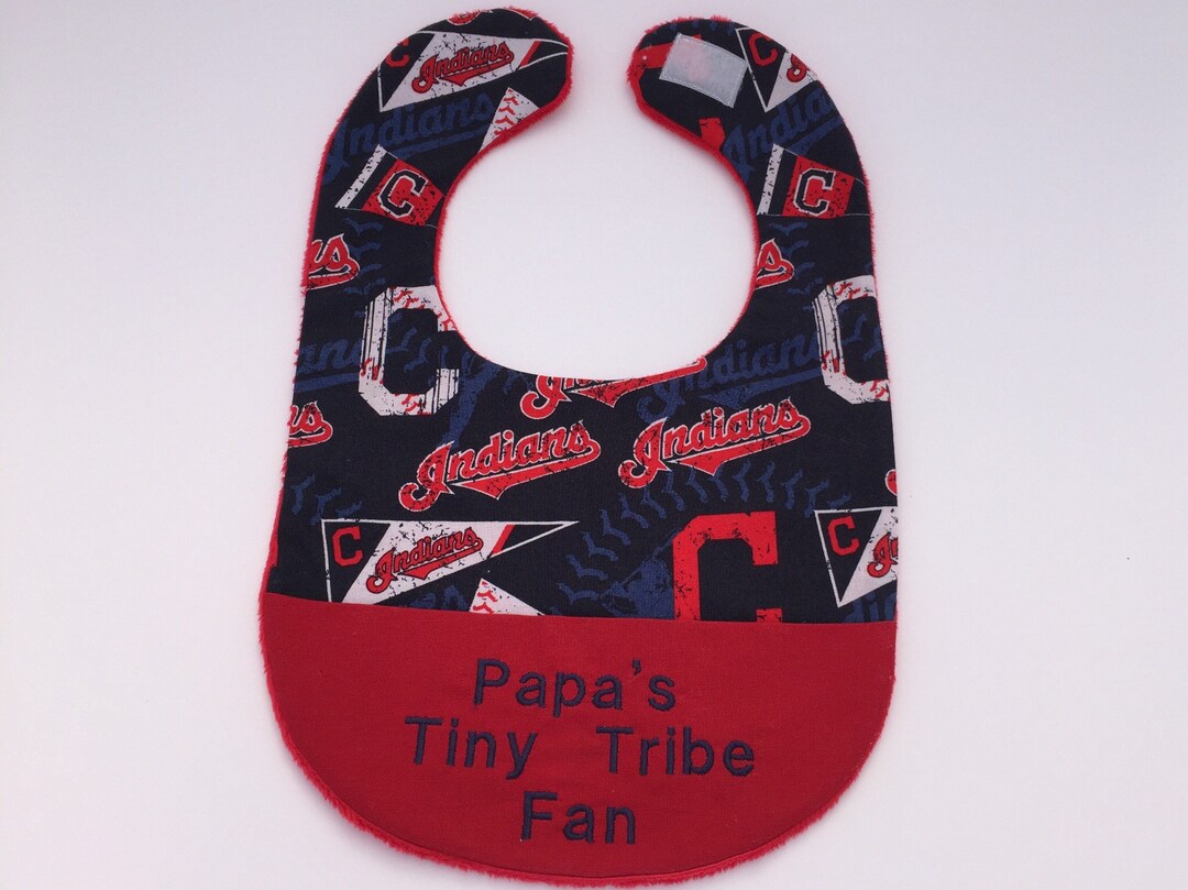 Cleveland Indians Baby Bib. Sports Team Baby Bib. Baby Gift. Custom