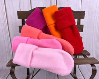 Double layer fleece mittens for adults and kids-Winter mittens-Gift ideas for sister-Holiday gifts for 2023-arm warmers-mittens and muffs