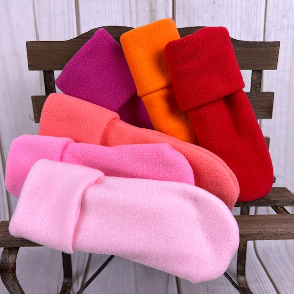 Double layer fleece mittens for adults and kids-Winter mittens-Gift ideas for sister-Holiday gifts for 2023-arm warmers-mittens and muffs