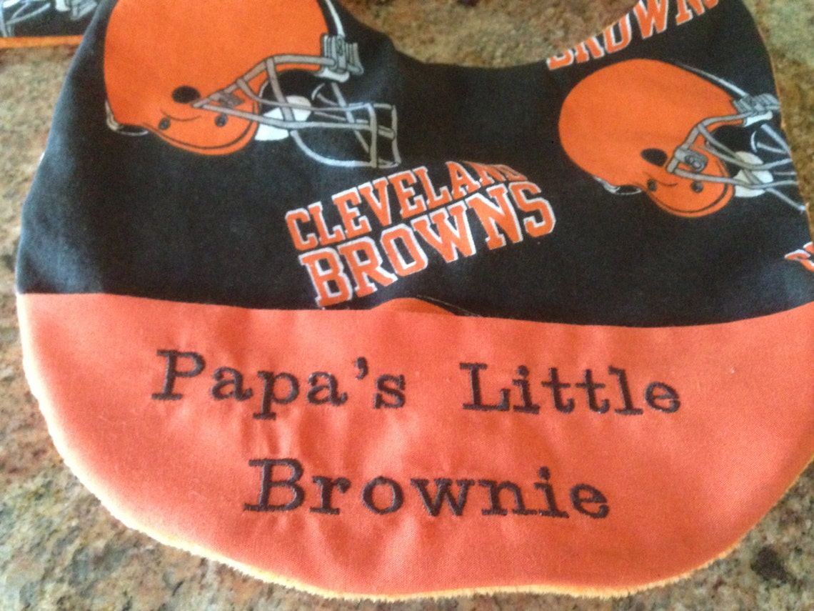 Cleveland Brown's Baby bib Sports fans baby bib Browns Etsy