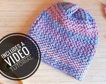Loom Knit Fall Hat Pattern + Video Tutorial