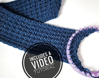 Loom Knit Urban Scarf Pattern + Video Tutorial