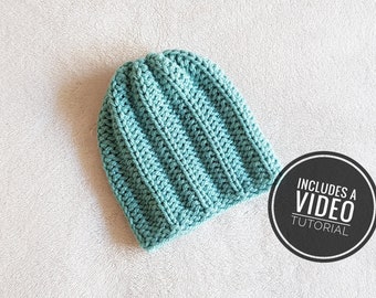 Loom Knit The Elastic Hat Pattern + Video Tutorial