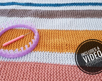 Loom Knit Blanket Etsy