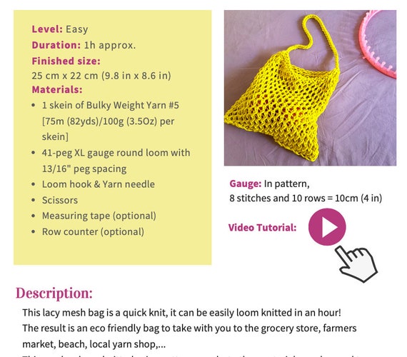 Loom Knitted Messenger Bag – Melli's Mish Mash
