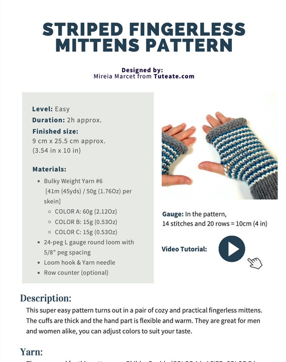 5/8 20 peg Child Slipper/Small Adult Glove Knitting Loom