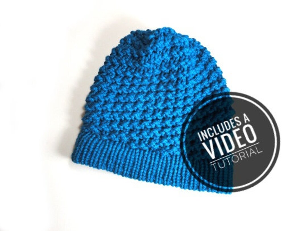 Loom Knit Spiral Slouchy Beanie Hat Pattern Video Tutorial - Etsy