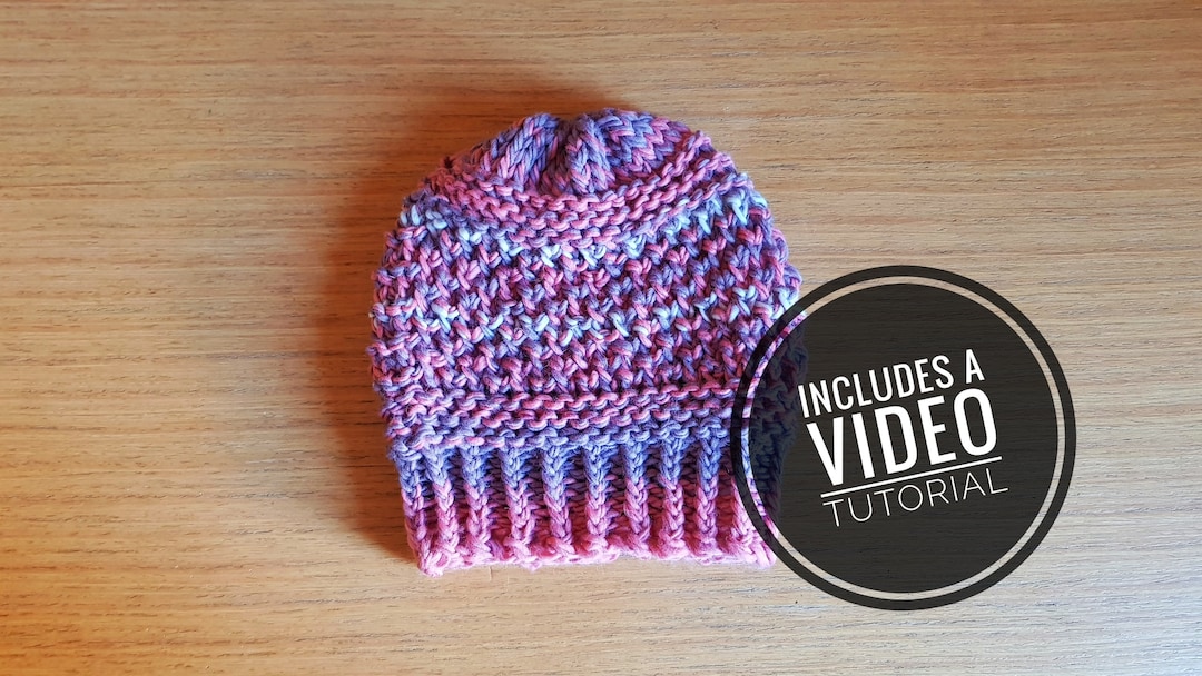 Loom Knit Romantic Hat & Cowl Pattern + Video Tutorial - Etsy