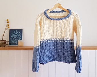 Loom Knit Winter Sweater Pattern + Video Tutorial