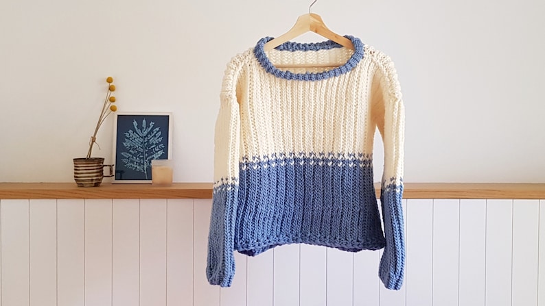 Loom Knit Winter Sweater Pattern + Video Tutorial - Etsy