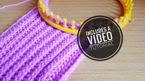 Loom Knit Brioche Stitch Scarf Pattern Video Tutorial