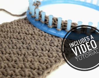 Loom Knit Diagonal Infinity Scarf / Cowl Pattern + Video Tutorial