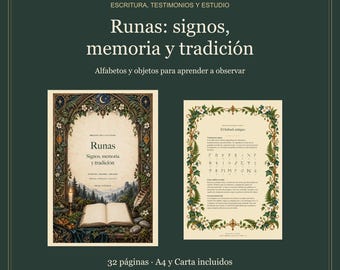 Runas: alfabetos, testimonios y ejercicios de estudio, PDF en español