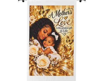 Personalized Photo Blackout Curtain | Custom Family Picture Window Curtain | Mother & Child Gift | Custom Home Decor