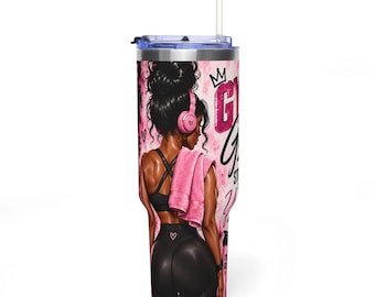 Gymmotivationsmugg 40oz | Fitnessträningsmugg | Present till kvinnor