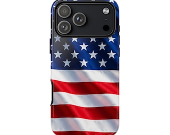 Amerikanskt flaggskal | USA patriotiska iPhoneskal | Rött, vitt och blått skal | Amerikansk stolthetsgåva