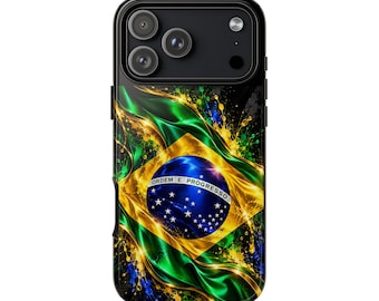 Mobilskal från Brasiliens flagga | Brasilianskt Pride-skal | Brasilien-present | iPhone-skal