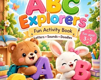 Libro di attività "Piccoli esploratori dell'alfabeto" / Quaderno di esercizi sull'alfabeto per la scuola materna (3-5 anni)