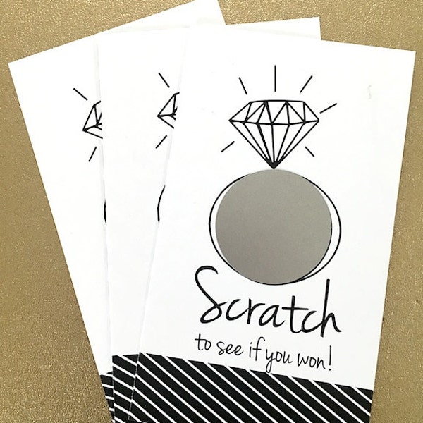 RESERVED - set of 24 cards - bridal shower game - scratch off cards - Black/White - hipster modern wedding