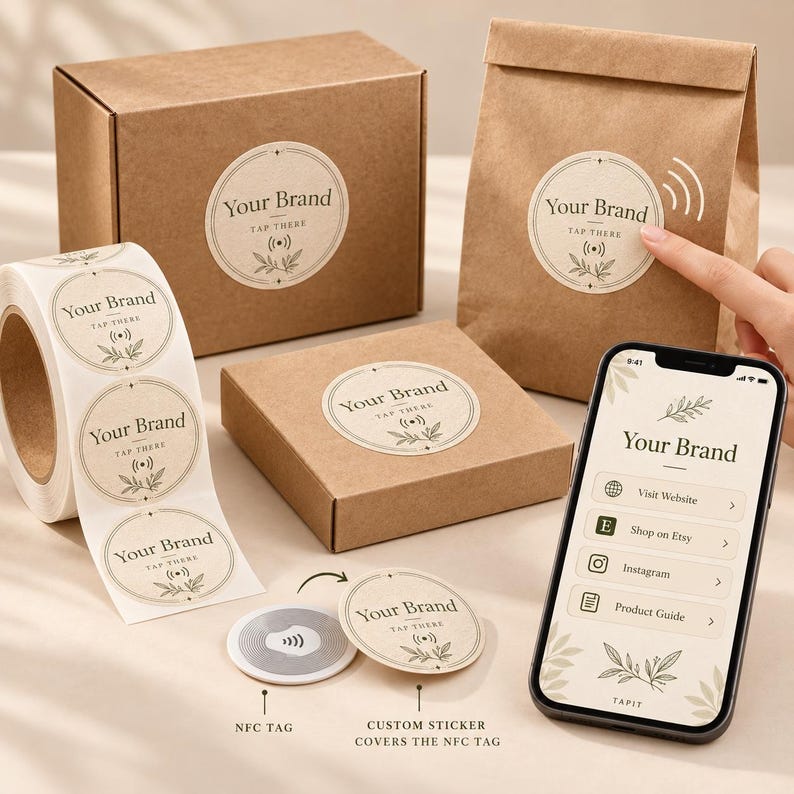 Custom NFC logo stickers for small bussiness