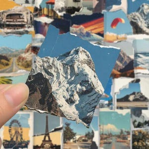 Mountain sticker close-up