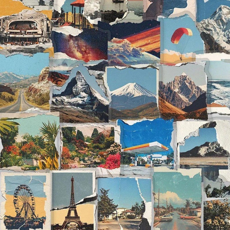 Nature and landscape sticker assortment