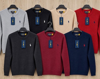 Pull Ralph Lauren neuf à col rond en nid d'abeille