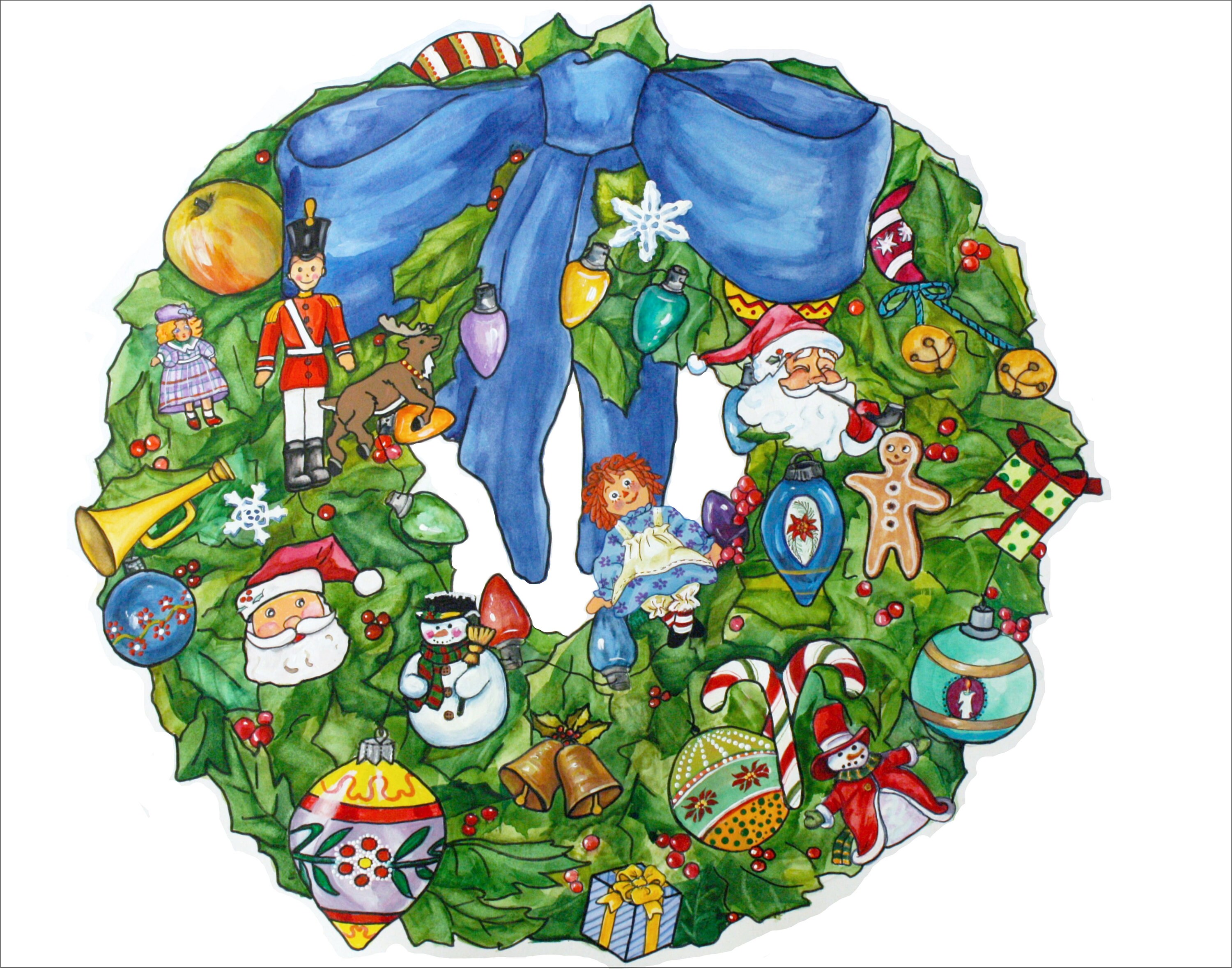 Christmas Wreath A BCB Puzzles Wooden Jigsaw Puzzle Etsy