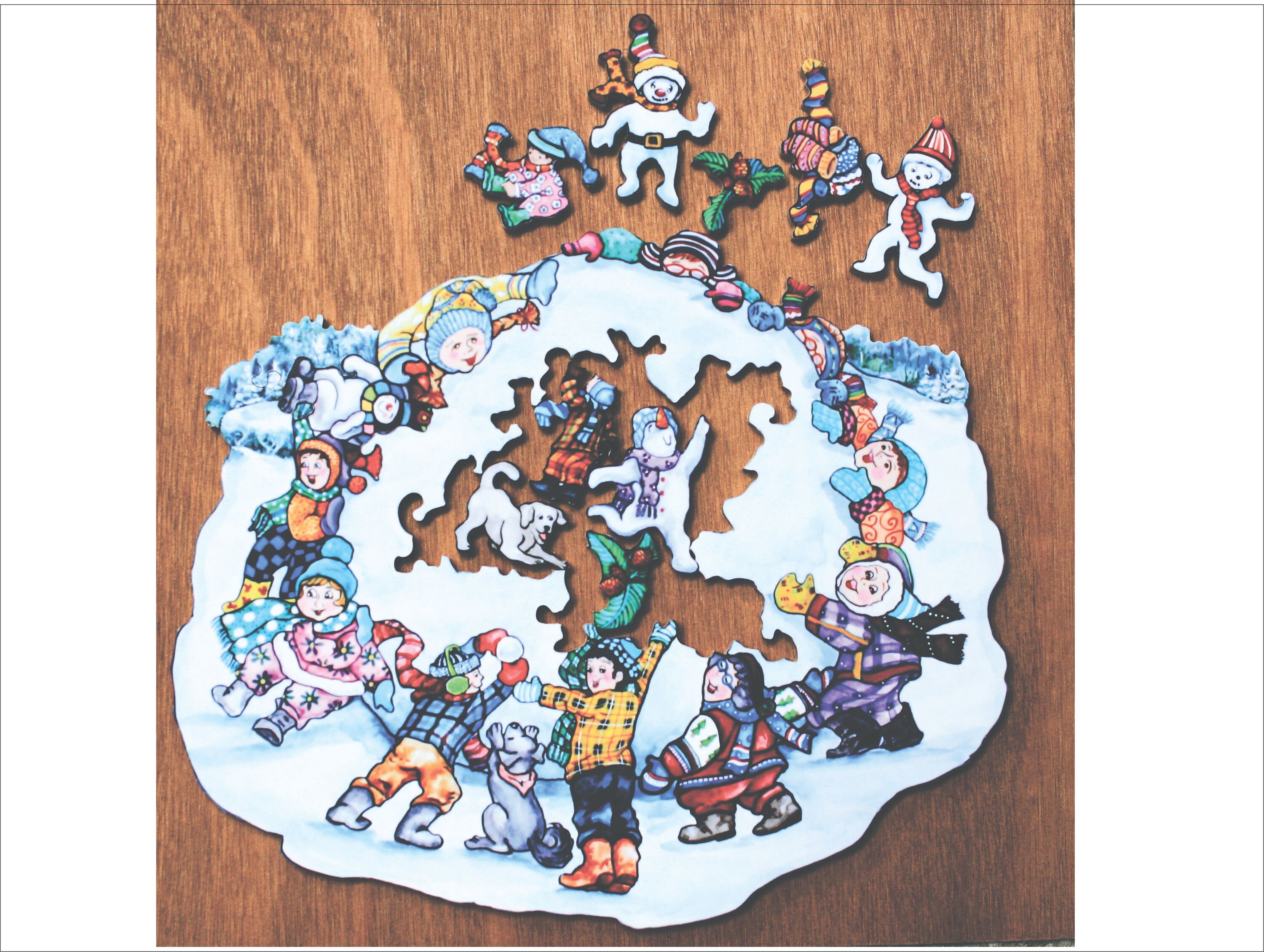 The Giant Snowball a Bamboozle Wooden Jigsaw Puzzle From BCB Etsy