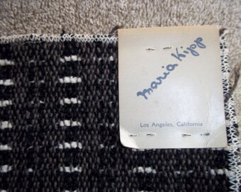 Hand Loom Vintage Weave Maria Kipp Sample Rare Historical Mid Century Hollywood