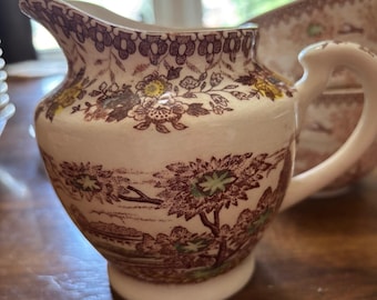 Fred Roberts Creamer, Mid-century, Castle and Moat Pattern, Dining, Serving