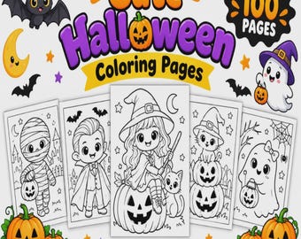 Halloween Coloring Pages with Costumes, Friendly Ghosts, Bats and Jack O Lanterns