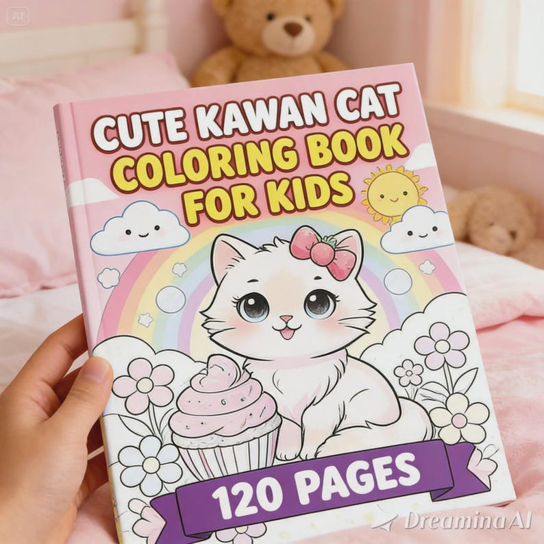 cat coloring book
coloring for kids
white cat pages
kawaii cat book
kitten coloring
kids activity book
cute cat artwork
screen free play
creative kids gift
feline coloring
120 page book
quiet time activity
cat lover gift