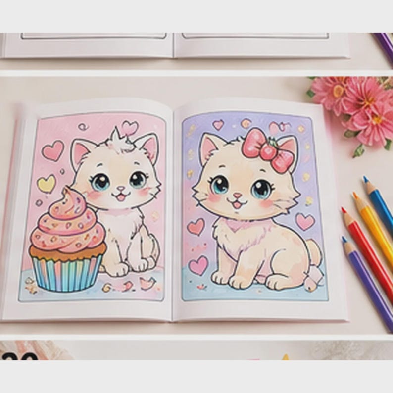 cat coloring book
coloring for kids
white cat pages
kawaii cat book
kitten coloring
kids activity book
cute cat artwork
screen free play
creative kids gift
feline coloring
120 page book
quiet time activity
cat lover gift