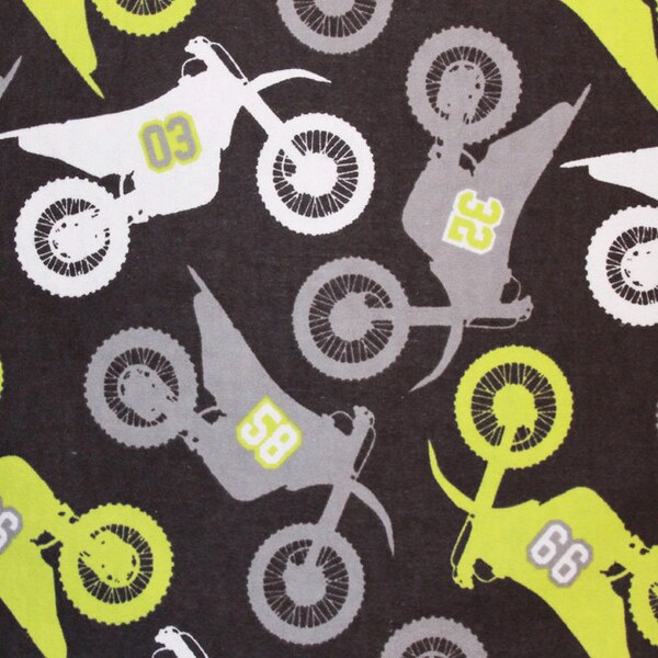 Ribbon Baby Blanket -- Dirt Bikes