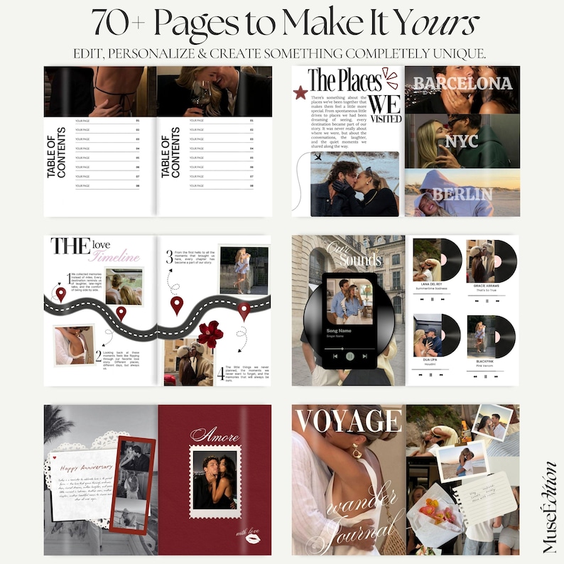 Magazine Customization Personalized Magazine Cover, Custom Couple Gift, Editable Canva ...