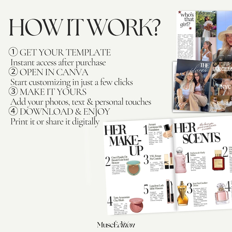 Paper Collage Using Magazines Best Friend Birthday Magazine, Custom Canva Magazine Template ...